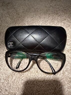 Chanel Tortoise Shell Camellia eyeglasses 5187-H (as is)